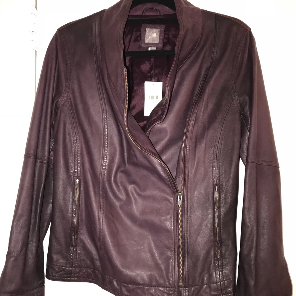 J.Jill Genuine Leather Moto Jacket – Size Small – NWT